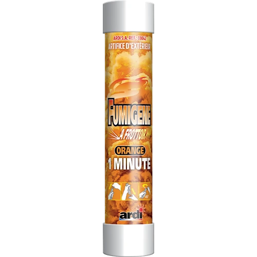 TUBE FUMIGÈNE À FROTTOIR 1MN ORANGE (1 pièce)