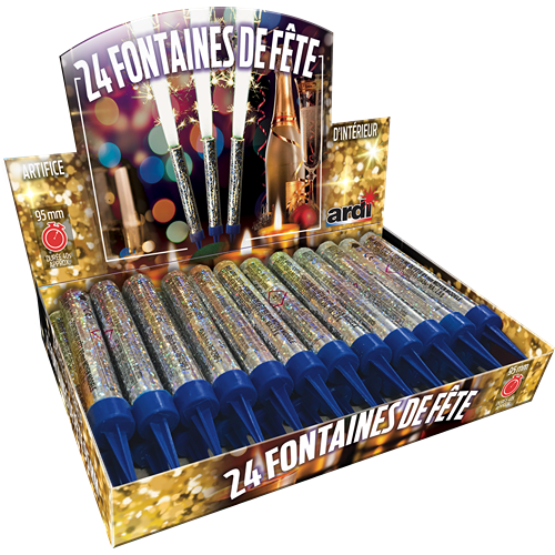 PRÉSENTOIR DE FONTAINES DE FÊTE 95MM (pièce)