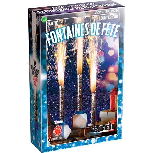 BOÎTE PERGBOARDABLE DE FONTAINES DE FÊTE 120MM (pièce)