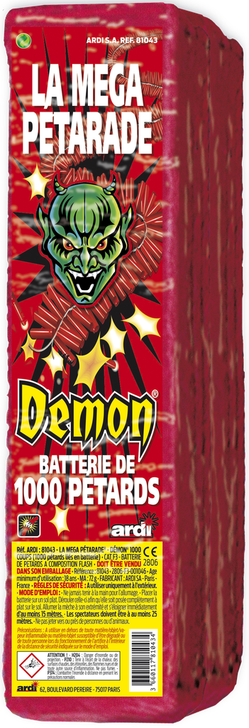 LA MEGA PÉTARADE® DEMON® 1000 COUPS (pièce)