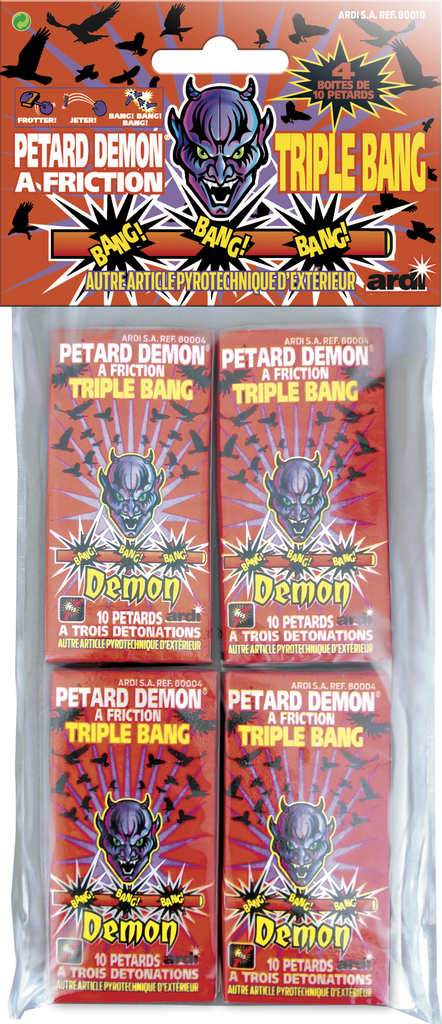 SÉLECTION DE PÉTARDS DÉMON® TRIPLE BANG (pièce)