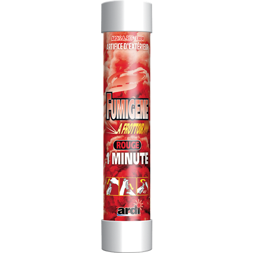 TUBE FUMIGÈNE À FROTTOIR 1MN ROUGE