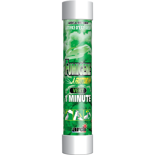 TUBE FUMIGÈNE À FROTTOIR 1MN VERT