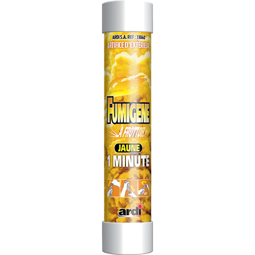 TUBE FUMIGÈNE À FROTTOIR 1MN JAUNE