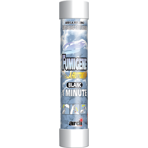 TUBE FUMIGÈNE À FROTTOIR 1MN BLANC