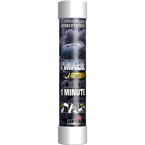 TUBE FUMIGÈNE À FROTTOIR 1MN NOIR