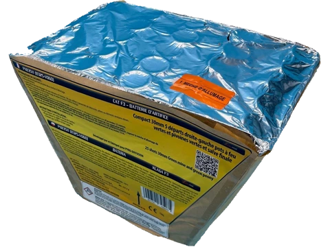 Compact 30mm-25cps droite-gauche pots à feu et pivoines vert et salve finale (pièce)