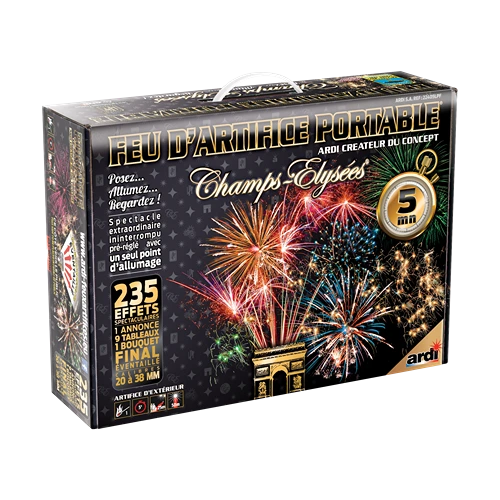 FEU D'ARTIFICE PORTABLE® CHAMPS-ÉLYSÉES® 5MN