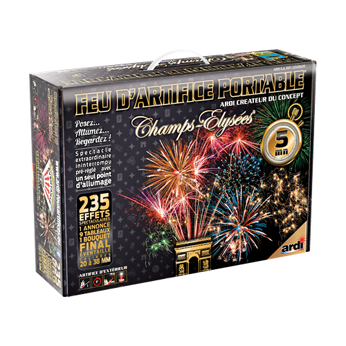 FEU D'ARTIFICE PORTABLE® CHAMPS-ÉLYSÉES® 5MN