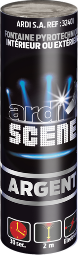 [32401P] ARDI SCENE - Fontaine Int et Ext Argent - 2m / 30s (pièce)