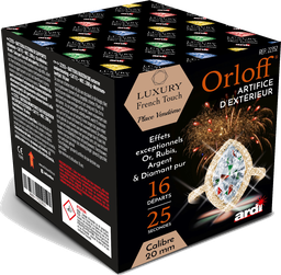 [22352P] CL PRO 16-20mm - Le Orloff - PALMES OR A POINTE DE COULEURS ASSORTIES (pièce)