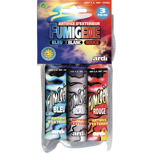 [SC33069] FUMIGÈNES BLEU BLANC ROUGE (pièce)