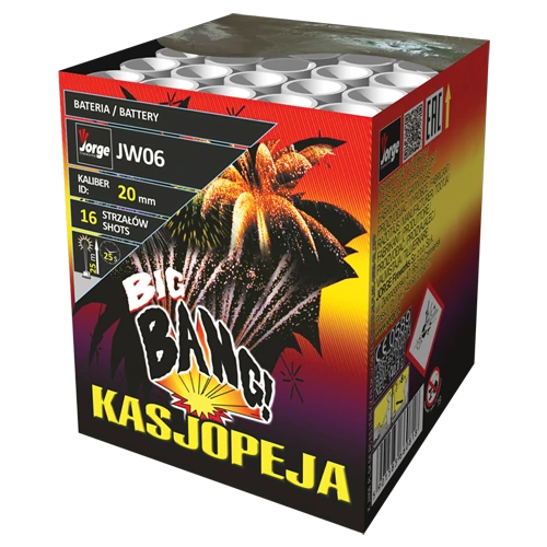 [JW06P] KASJOPEJA - Compact 16 Départs – 20mm - bombettes saule or à comètes et pointes assorties (pièce)