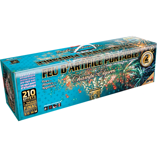 [22521LPF] FEU D'ARTIFICE PORTABLE® CHAMPS-ÉLYSÉES® 2MN