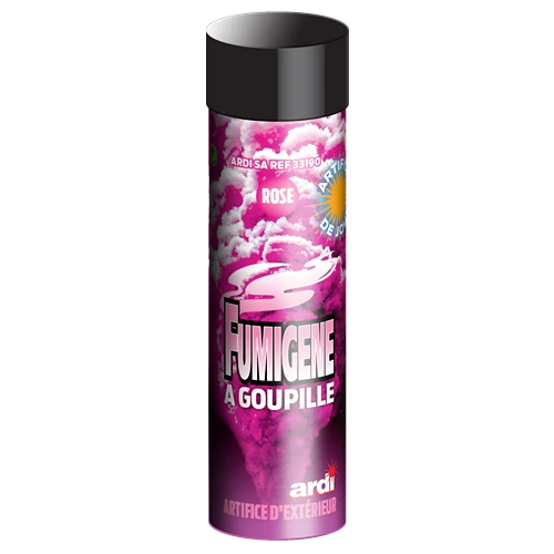 [33190P] FUMIGÈNE A GOUPILLE 1 MN ROSE (pièce)