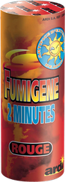 [33045P] POT FUMIGENE 2 MN ROUGE (pièce)