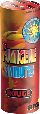 [33045P] POT FUMIGENE 2 MN ROUGE (pièce)