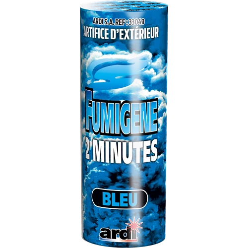 [33049P] POT FUMIGENE 2 MN BLEU (pièce)