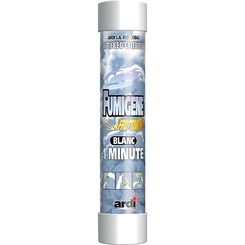 [33043P] TUBE FUMIGÈNE À FROTTOIR 1mn Blanc (pièce)
