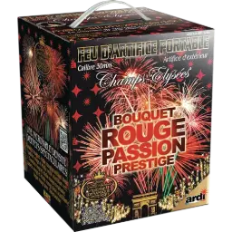 FEU D'ARTIFICE PORTABLE® BOUQUET ROUGE PASSION PRESTIGE