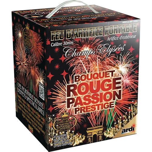 [22514] FEU D'ARTIFICE PORTABLE® BOUQUET ROUGE PASSION PRESTIGE