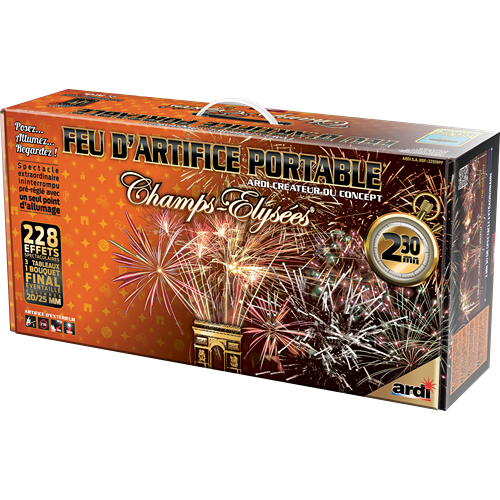 [22519LPF] FEU D'ARTIFICE PORTABLE® CHAMPS-ÉLYSÉES® 2MN30