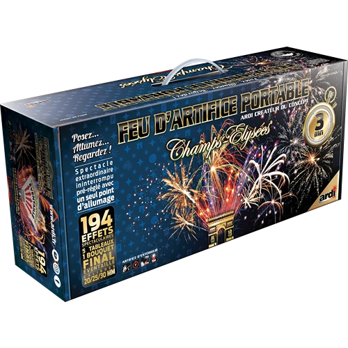 [22518LPF] FEU D'ARTIFICE PORTABLE® CHAMPS-ÉLYSÉES® 3MN