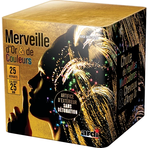 [15253P] CL PRO 25-25mm - Chute de feuilles multi et immenses cheveux d'or (pièce)