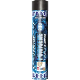 FUMIGÈNE DOUBLE SORTIE A GOUPILLE BLEU