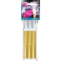 SACHET DE 3 FONTAINES 120MM GERBE ROSE