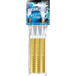 SACHET DE 3 FONTAINES 120MM GERBE BLEUE