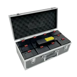 VALISETTE DE 12 SYSTÈMES DE TIR POUR 12 JETS DE SCÈNE