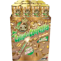 CANON LANCE-CONFETTIS OR 30CM ECO FRIENDLY