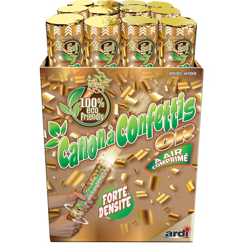 [46100GR] CANON LANCE-CONFETTIS OR 30CM ECO FRIENDLY
