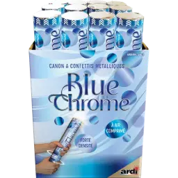 CANON LANCE-COTILLONS BLEU MÉTALLISÉ 30CM