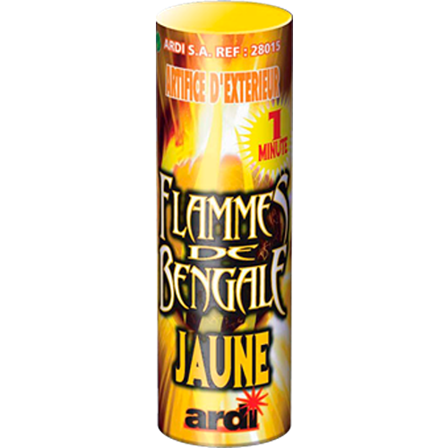 [28015] FLAMME DE BENGALE 1MN JAUNE