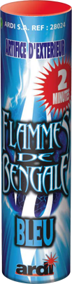 [28024P] FLAMME DE BENGALE BLEU 2 MN (pièce)