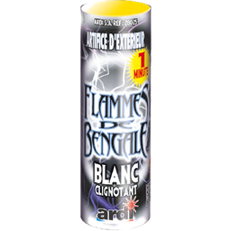 [28025] FLAMME DE BENGALE 1mn Blanc clignotant (carton complet)