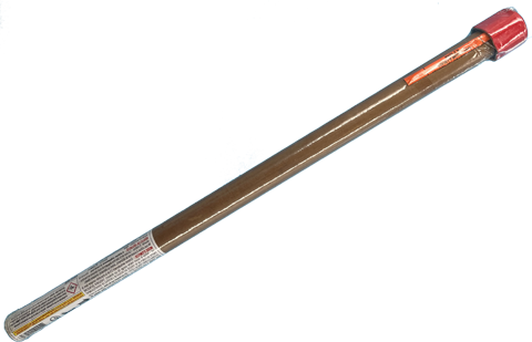 [24142] BAZOOKA® 25mm - 8 bombettes étoiles pourpres avec comète or