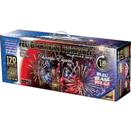 FEU D'ARTIFICE PORTABLE® CHAMPS-ÉLYSÉES® BLEU BLANC ROUGE 1mn30