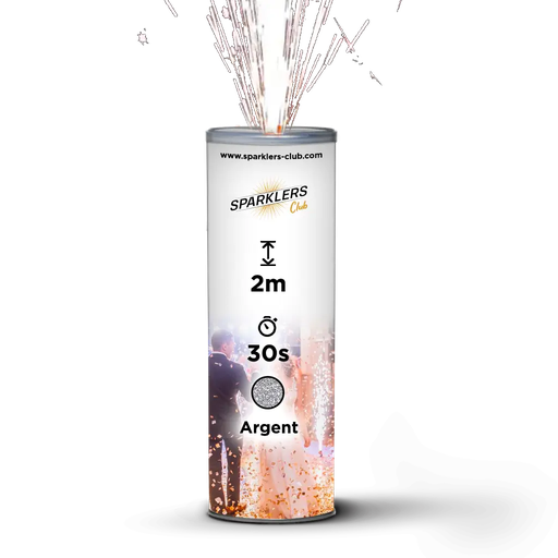 [SG32401] JET SCENE SPARKLERS - Fontaine Int & Ext Argent - 2m / 30s
