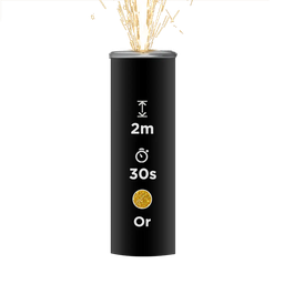 JET SCENE SPARKLERS FULL BLACK - Fontaine Int Ext Or - 2m/25s