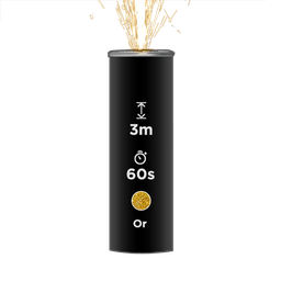 JET SCENE SPARKLERS FULL BLACK - Fontaine Int Ext Or - 3m/60s