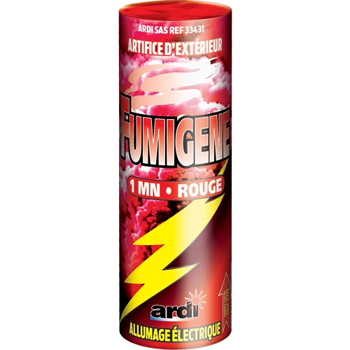 [33431] FUMIGÈNE ALLUMAGE ÉLECTRIQUE 1 MINUTE ROUGE