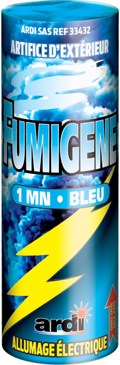[33432] FUMIGÈNE ALLUMAGE ÉLECTRIQUE 1 MINUTE BLEU