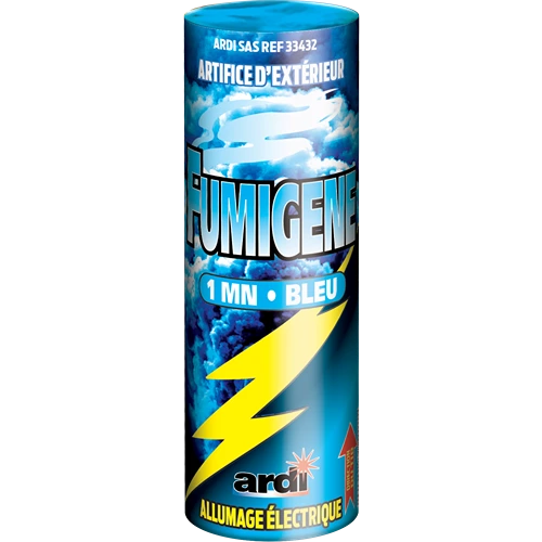 [SC33432] FUMIGÈNE ALLUMAGE ÉLECTRIQUE 1 MINUTE BLEU (pièce)