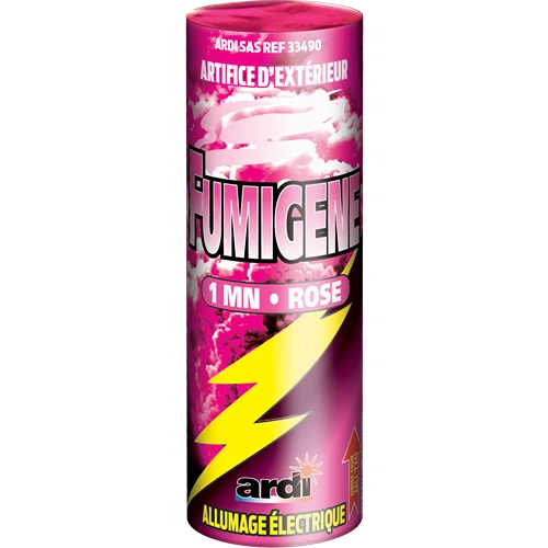 [33490] FUMIGÈNE ALLUMAGE ÉLECTRIQUE 1 MINUTE ROSE