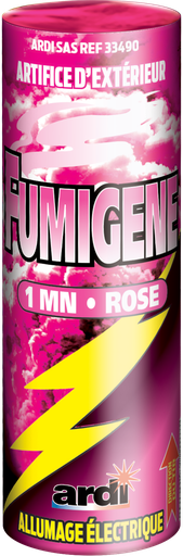 [33490] FUMIGÈNE ALLUMAGE ÉLECTRIQUE 1 MINUTE ROSE