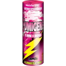 FUMIGÈNE ALLUMAGE ÉLECTRIQUE 1 MINUTE ROSE (pièce)