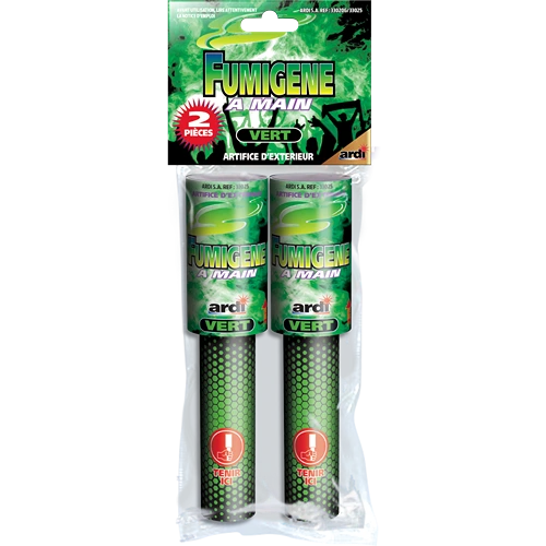 [33020G] SACHET DE 2 FUMIGÈNES À MAIN VERT